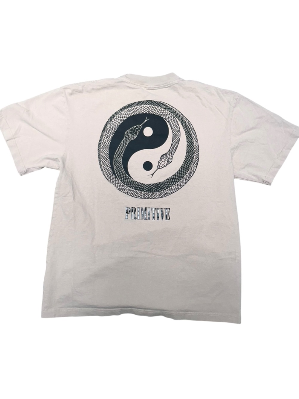 Primitive Cream Tee with Black Yin Yang Print - Picture 3 of 6
